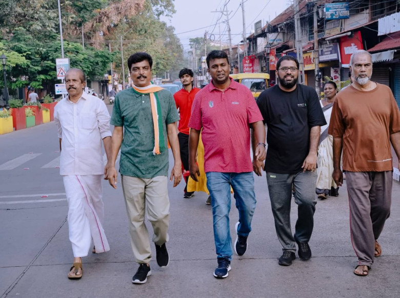 തലശ്ശേരിയിൽ ‘സ്നേഹത്തിന്റെ രാഷ്ട്രീയം’ ഉയർത്തി കെ.പി. സാജുവിന്റെ പ്രചാരണം ശക്തം